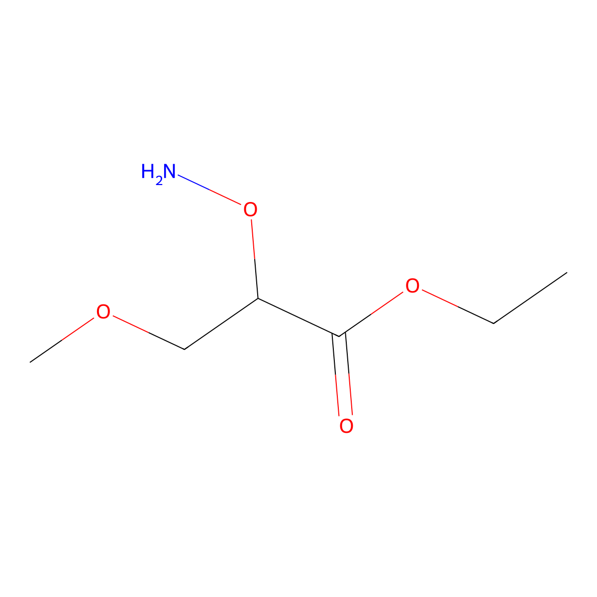 Ethyl 2-(aminooxy)-3-methoxypropanoate molecular structure, CAS 2060036-43-1