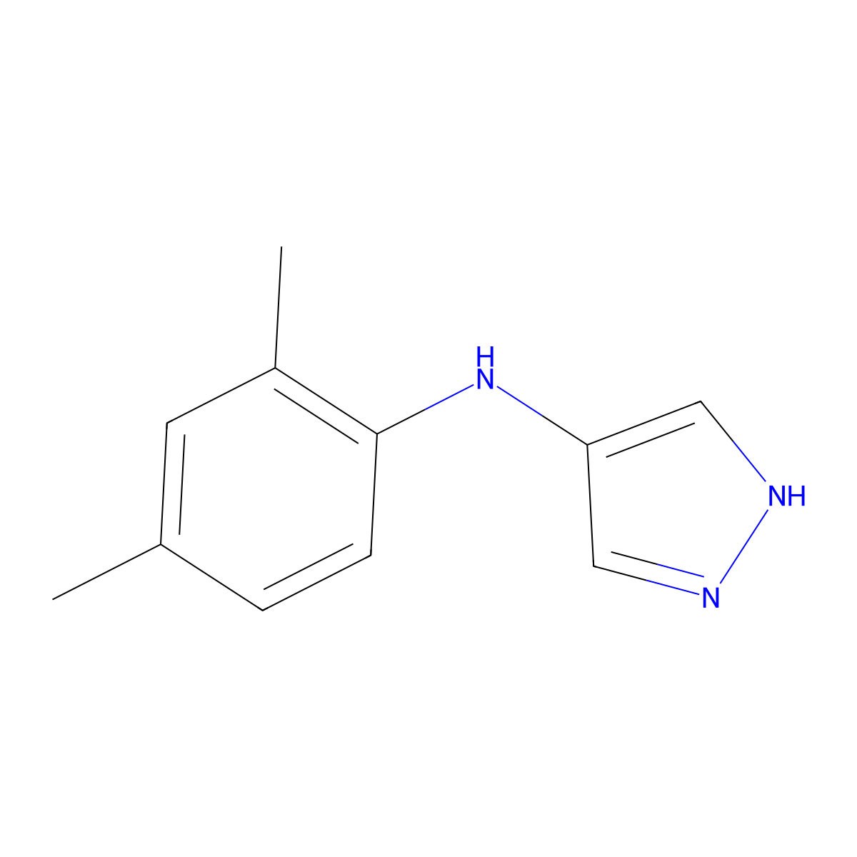 N-(2,4-Dimethylphenyl)-1H-pyrazol-4-amine molecular structure, CAS 2060036-51-1