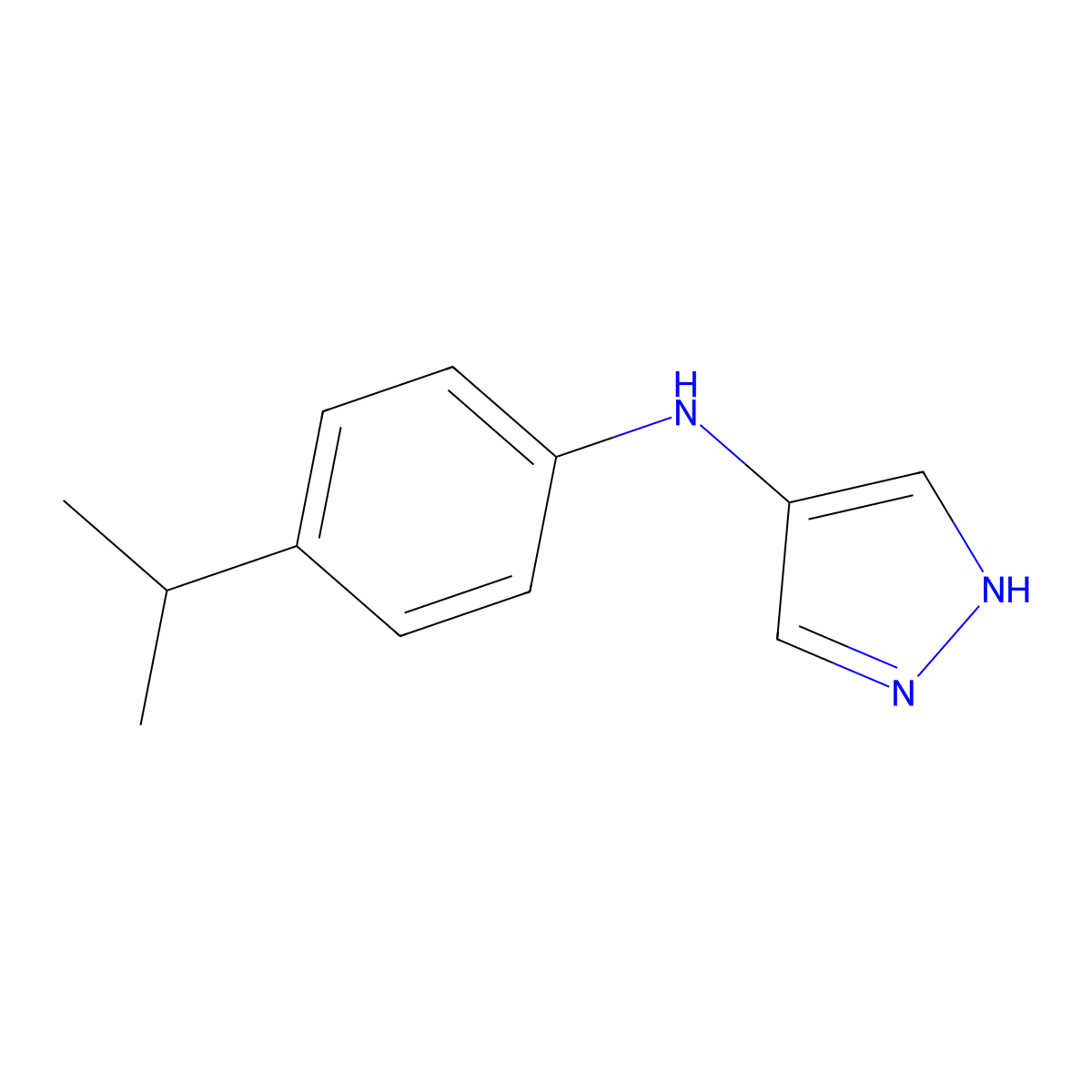 N-[4-(Propan-2-yl)phenyl]-1H-pyrazol-4-amine molecular structure, CAS 2060036-54-4