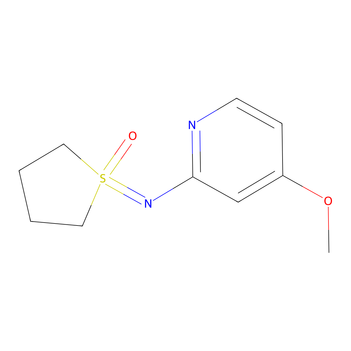1-[(4-Methoxypyridin-2-yl)imino]-1lambda6-thiolan-1-one molecular structure, CAS 2060036-75-9