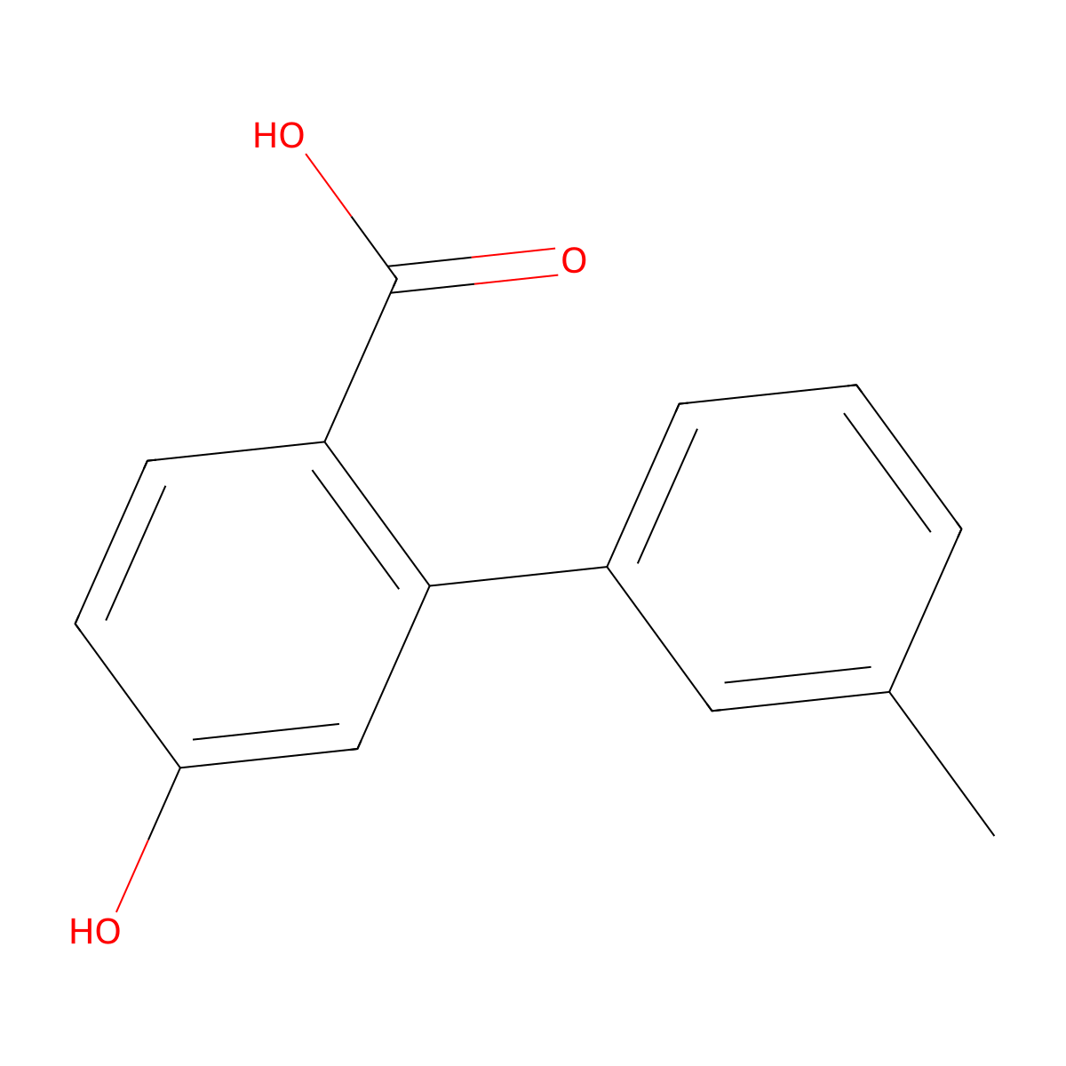 4-Hydroxy-2-(3-methylphenyl)benzoic acid molecular structure, CAS 2060036-79-3