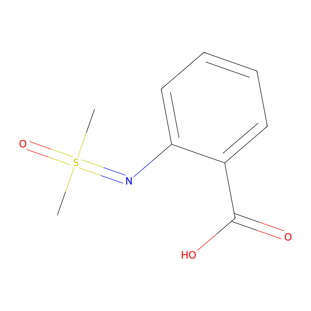 2-((Dimethyl(oxo)-lambda6-sulfanylidene)amino)benzoic acid molecular structure, CAS 2060036-80-6