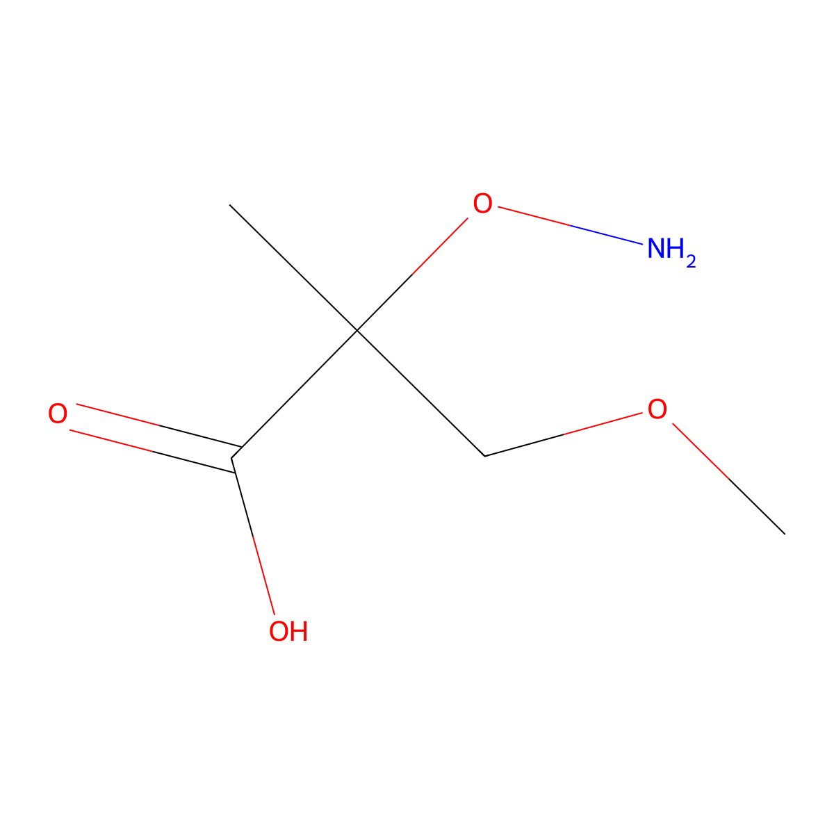 2-(Aminooxy)-3-methoxy-2-methylpropanoic acid molecular structure, CAS 2060036-85-1