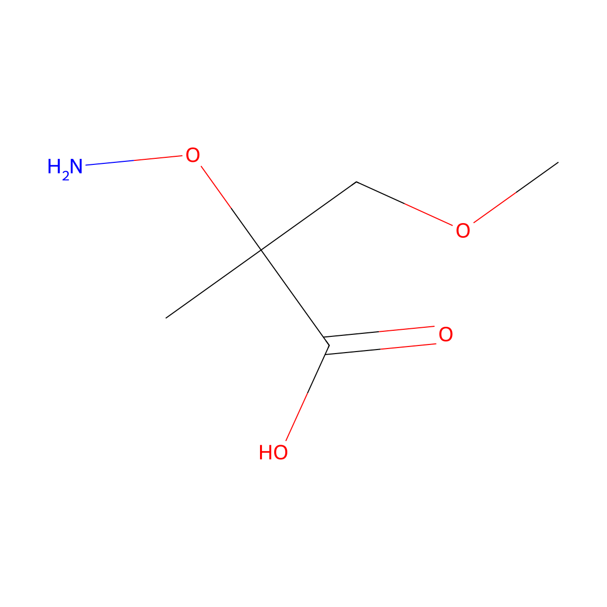 2-(Aminooxy)-3-methoxy-2-methylpropanoic acid molecular structure, CAS 2060036-85-1