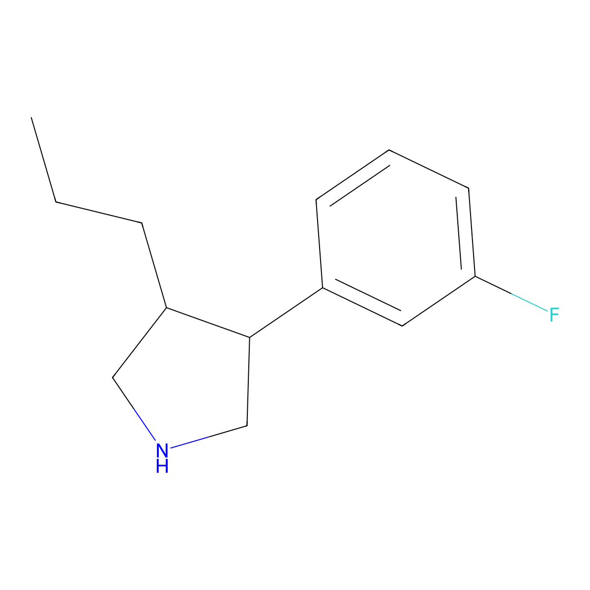 3-(3-Fluorophenyl)-4-propylpyrrolidine molecular structure, CAS 2060036-89-5