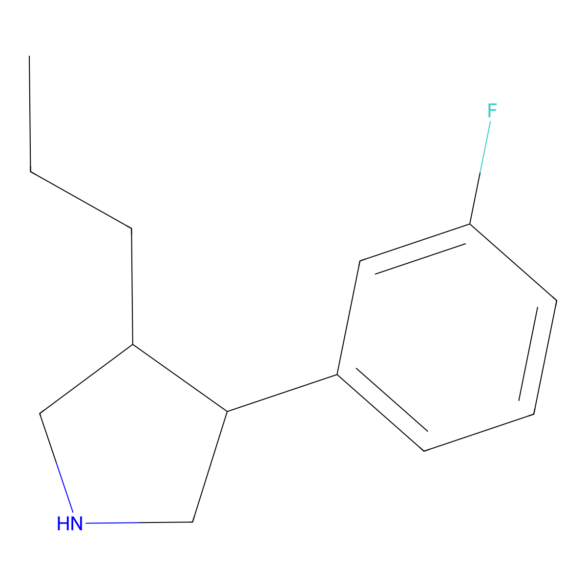 3-(3-Fluorophenyl)-4-propylpyrrolidine molecular structure, CAS 2060036-89-5