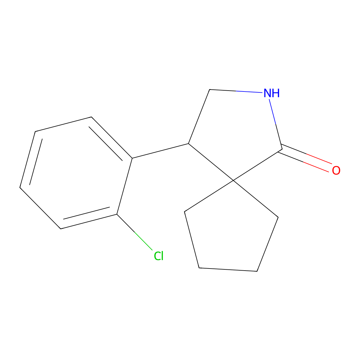 4-(2-Chlorophenyl)-2-azaspiro[4.4]nonan-1-one molecular structure, CAS 2060036-92-0