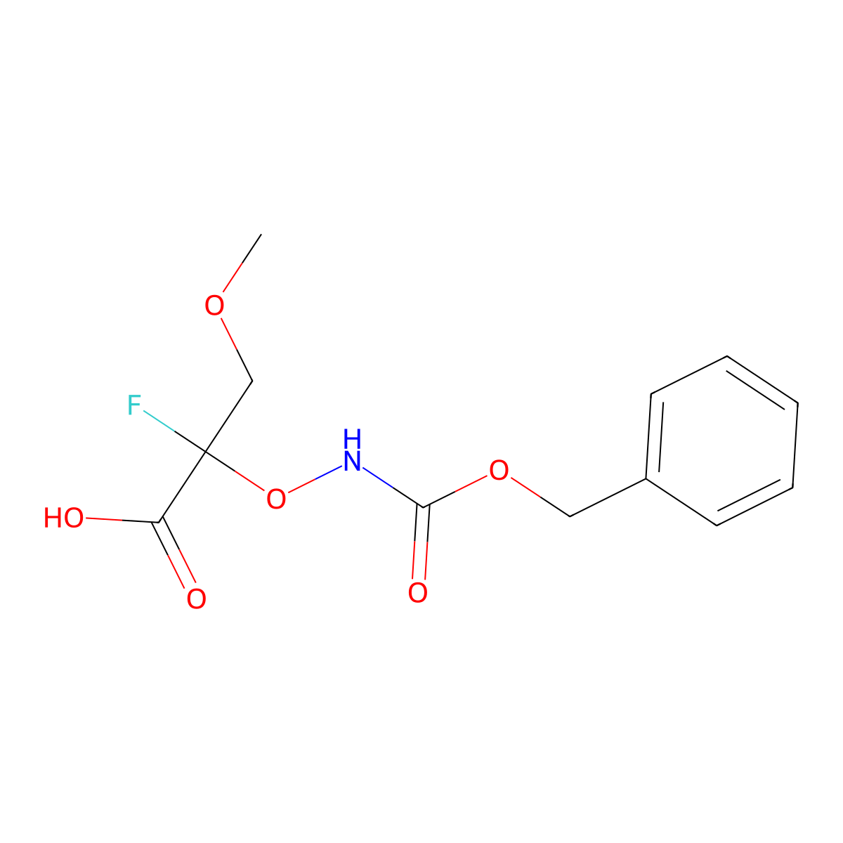2-({[(Benzyloxy)carbonyl]amino}oxy)-2-fluoro-3-methoxypropanoic acid molecular structure, CAS 2060036-98-6
