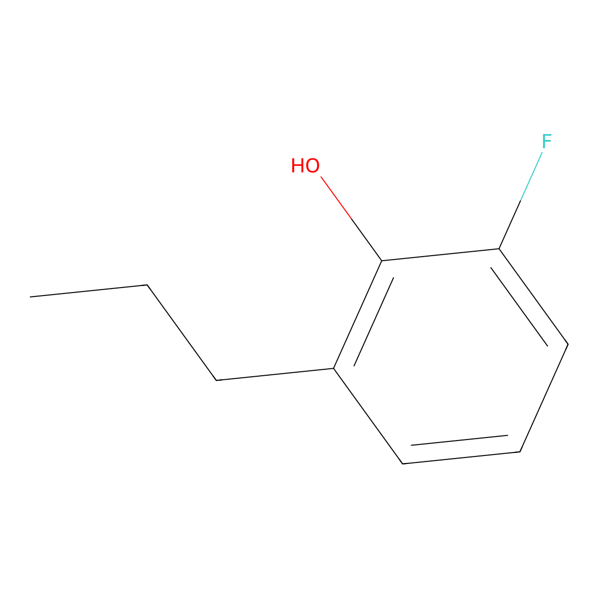 2-Fluoro-6-propylphenol molecular structure, CAS 2060037-21-8