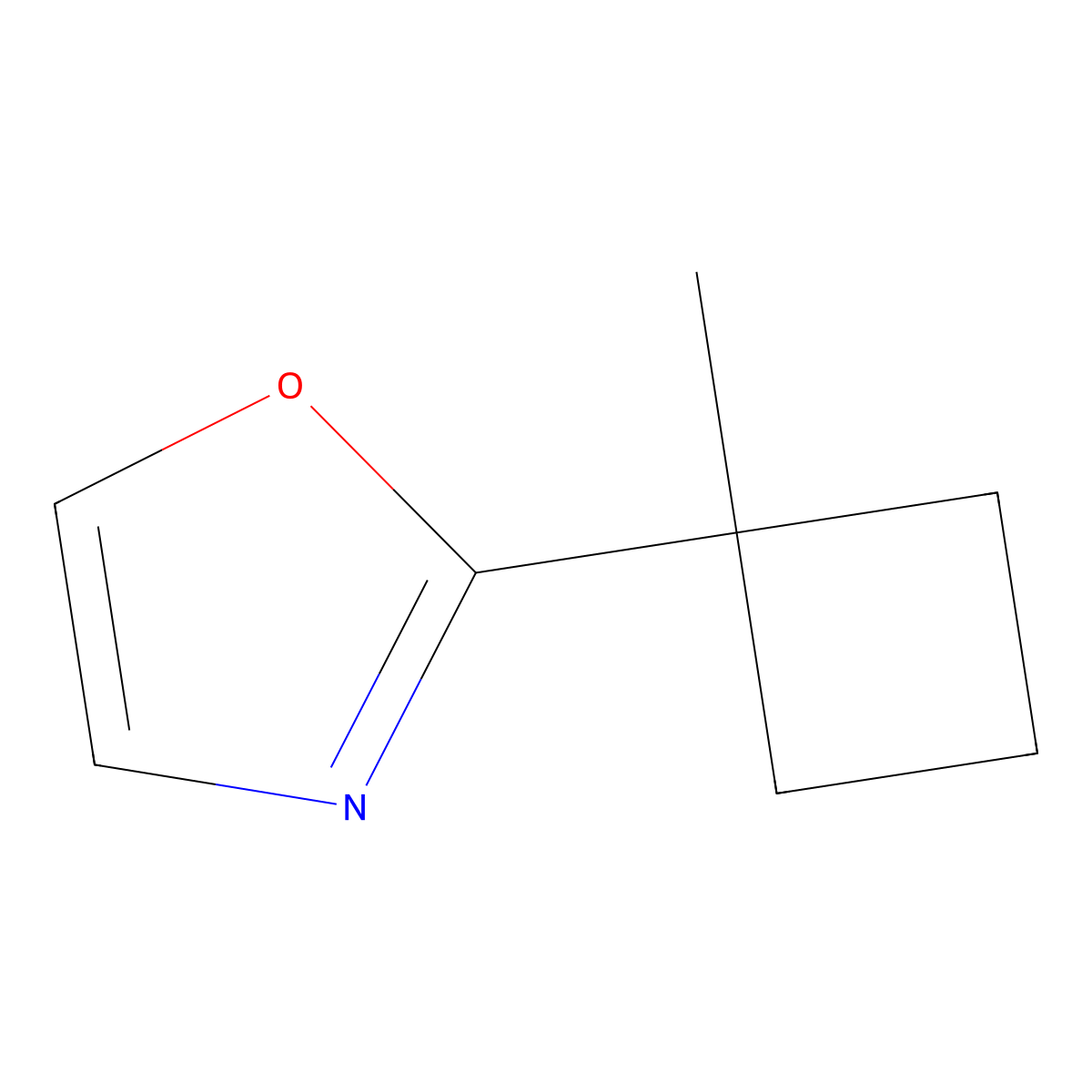 2-(1-Methylcyclobutyl)-1,3-oxazole molecular structure, CAS 2060037-43-4