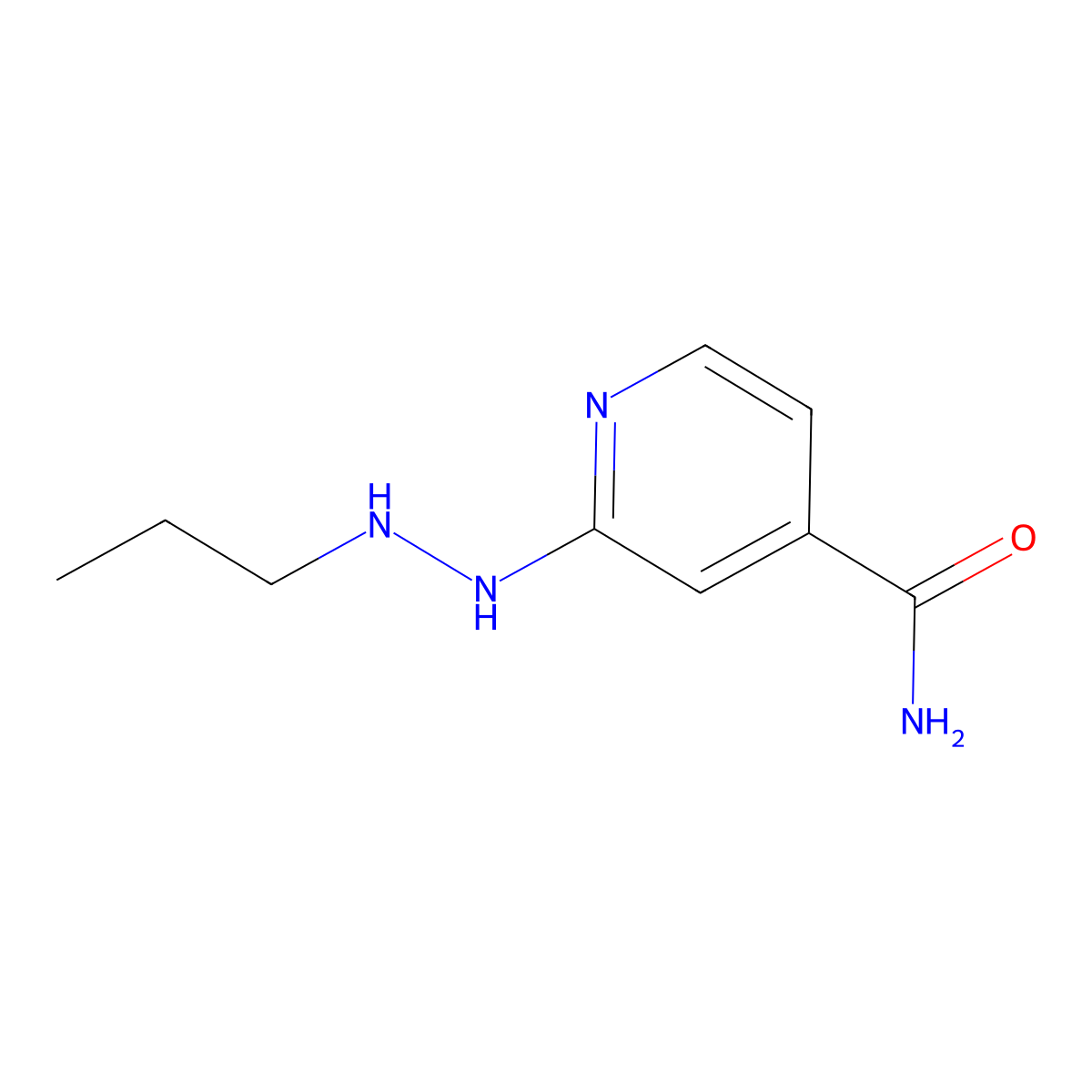 2-(2-Propylhydrazin-1-yl)pyridine-4-carboxamide molecular structure, CAS 2060037-46-7