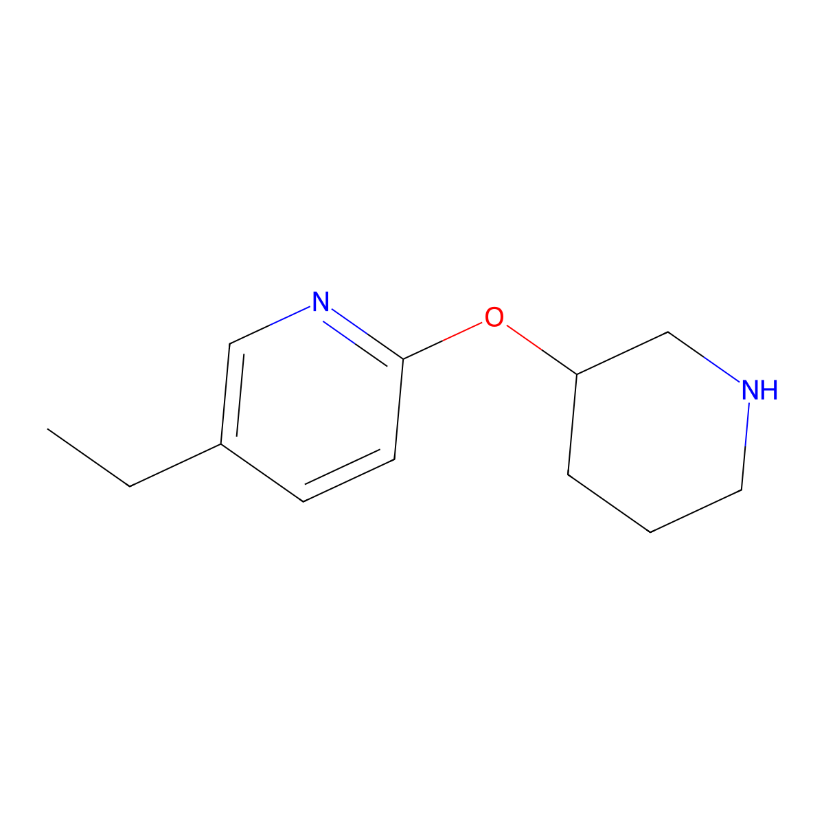 5-Ethyl-2-(piperidin-3-yloxy)pyridine molecular structure, CAS 2060037-48-9