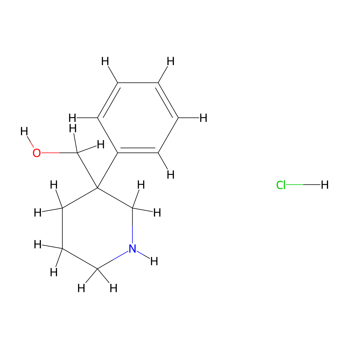 (3-Phenylpiperidin-3-yl)methanol hydrochloride molecular structure, CAS 2060037-56-9