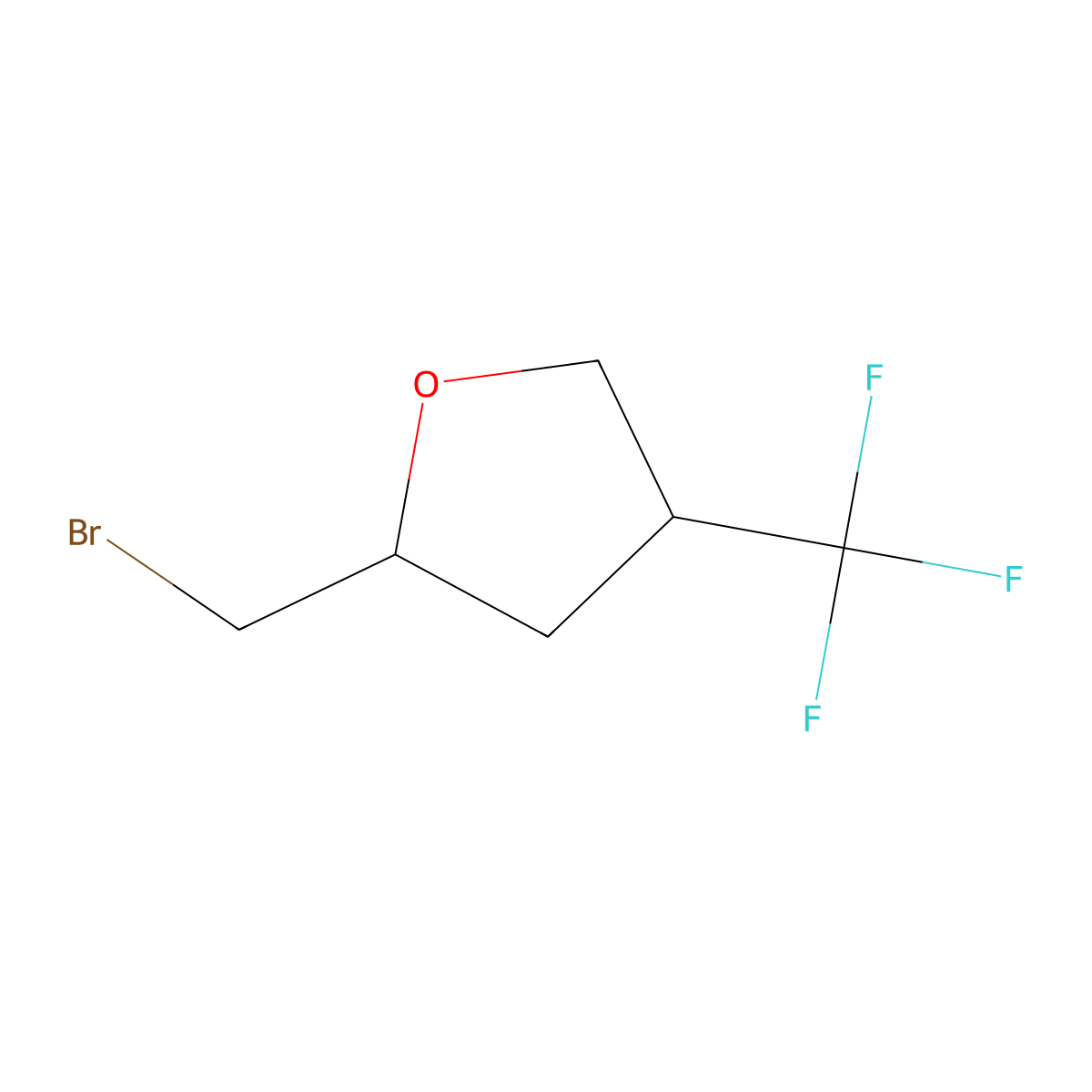 2-(Bromomethyl)-4-(trifluoromethyl)oxolane molecular structure, CAS 2060037-59-2