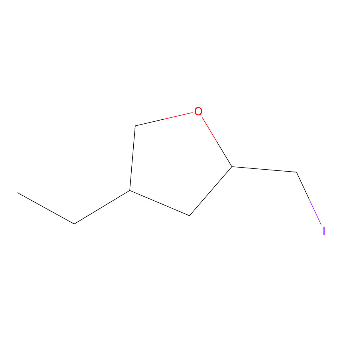 4-Ethyl-2-(iodomethyl)oxolane molecular structure, CAS 2060037-71-8