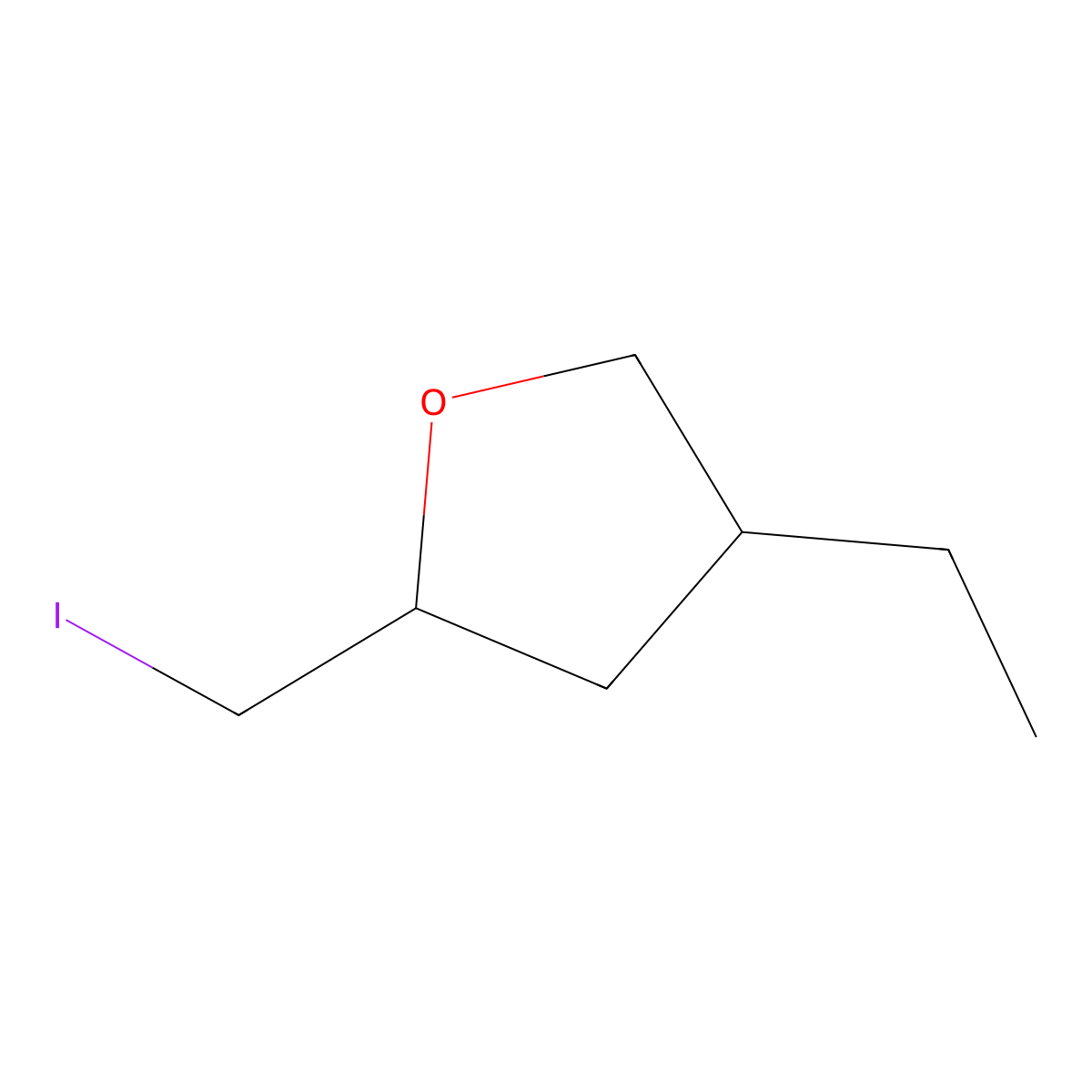 4-Ethyl-2-(iodomethyl)oxolane molecular structure, CAS 2060037-71-8