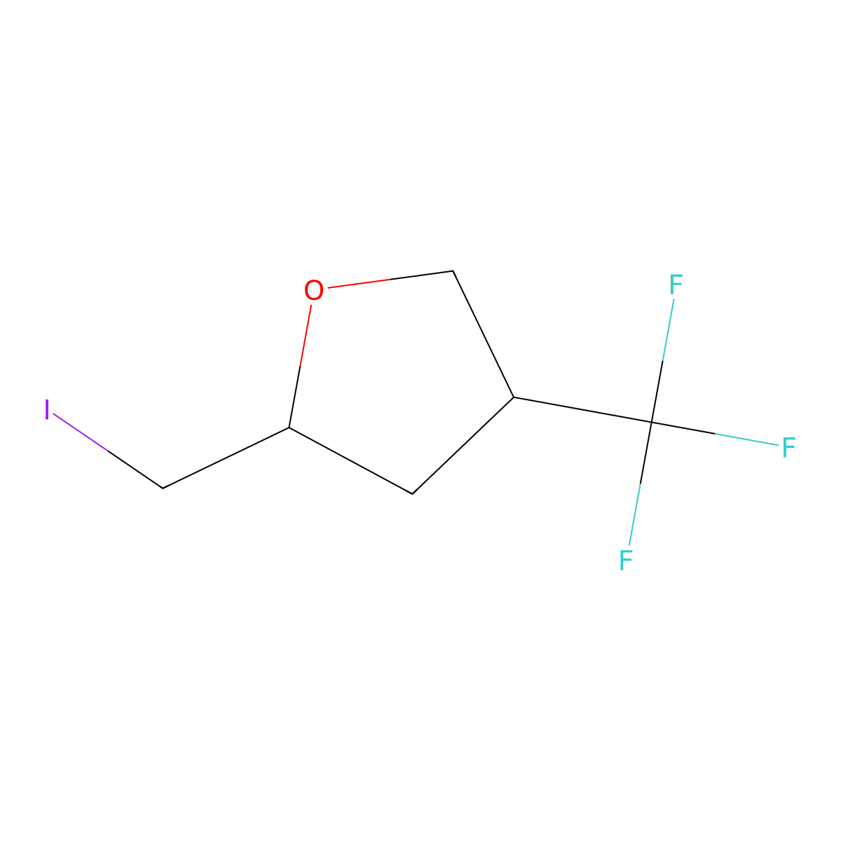 2-(Iodomethyl)-4-(trifluoromethyl)oxolane molecular structure, CAS 2060037-76-3