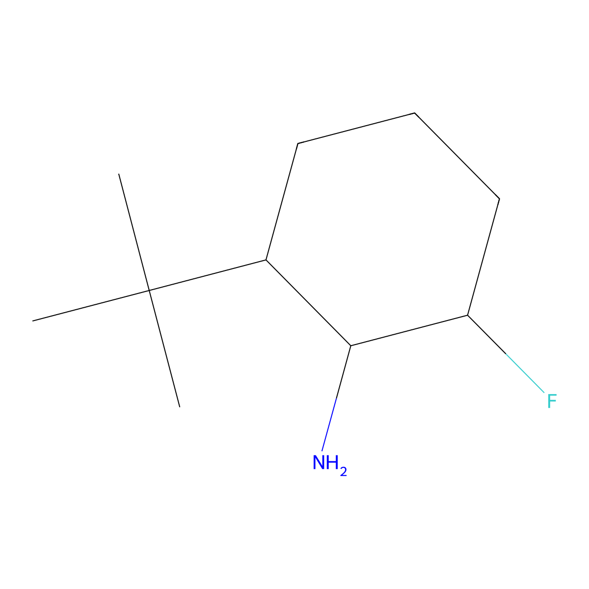 2-tert-Butyl-6-fluorocyclohexan-1-amine molecular structure, CAS 2060037-78-5