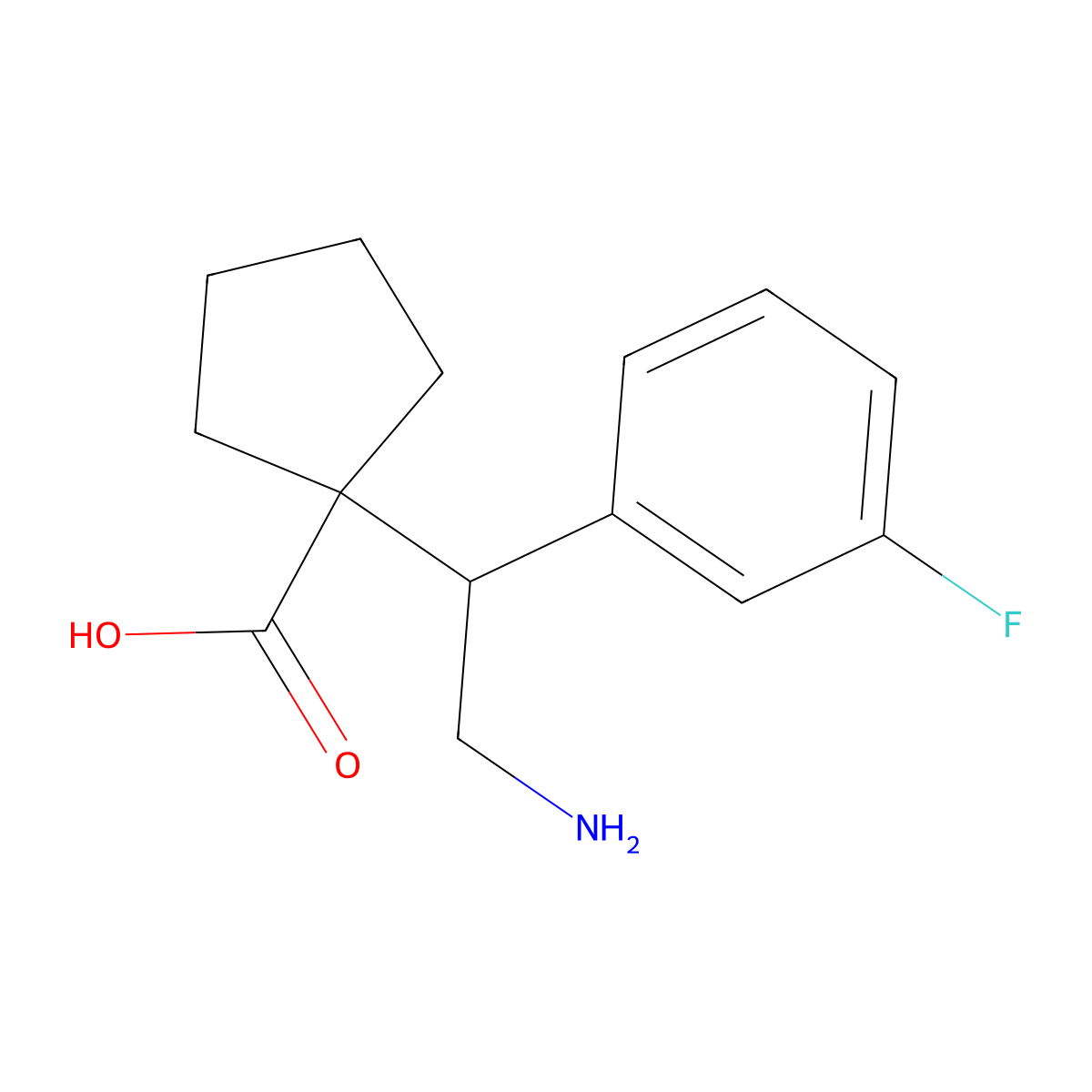 1-[2-Amino-1-(3-fluorophenyl)ethyl]cyclopentane-1-carboxylic acid molecular structure, CAS 2060037-79-6