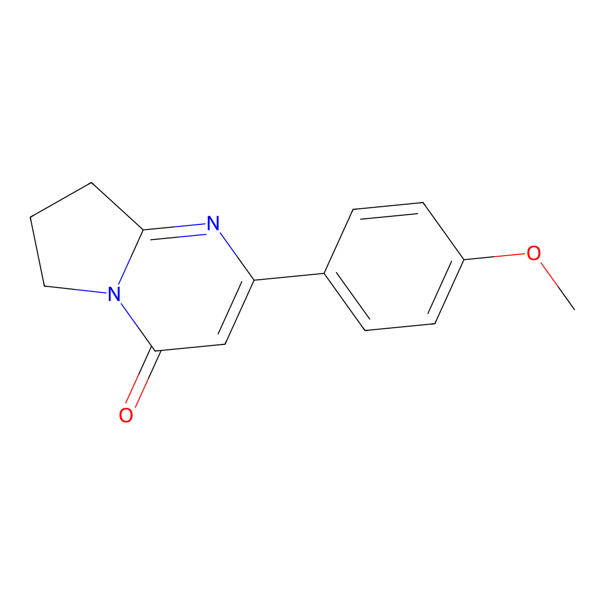 2-(4-Methoxyphenyl)-4H,6H,7H,8H-pyrrolo[1,2-a]pyrimidin-4-one molecular structure, CAS 2060037-80-9