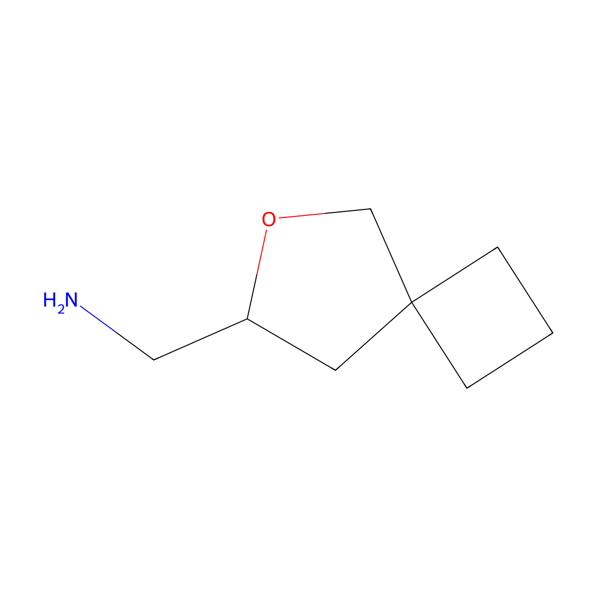 {6-Oxaspiro[3.4]octan-7-yl}methanamine molecular structure, CAS 2060037-85-4