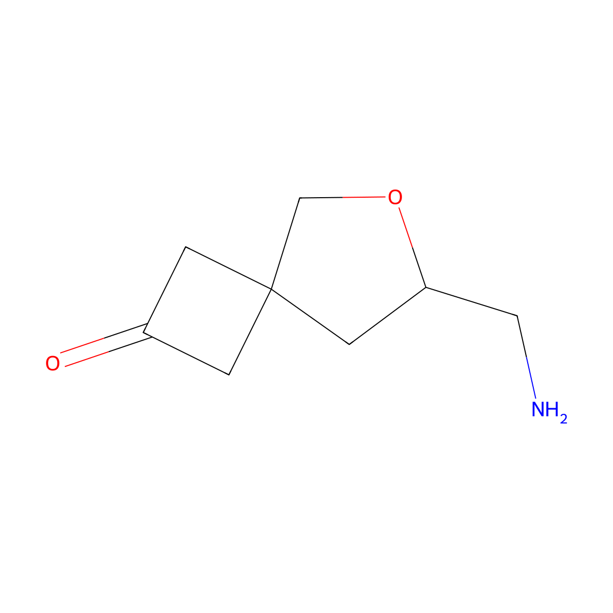 7-(Aminomethyl)-6-oxaspiro[3.4]octan-2-one molecular structure, CAS 2060037-86-5
