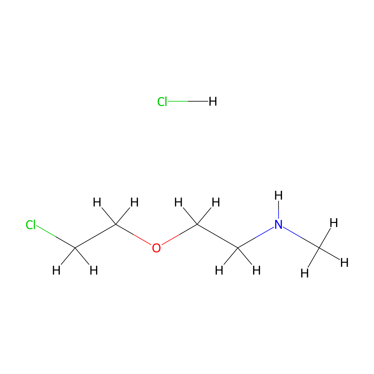 (2-(2-Chloroethoxy)ethyl)(methyl)amine hydrochloride molecular structure, CAS 2060037-92-3