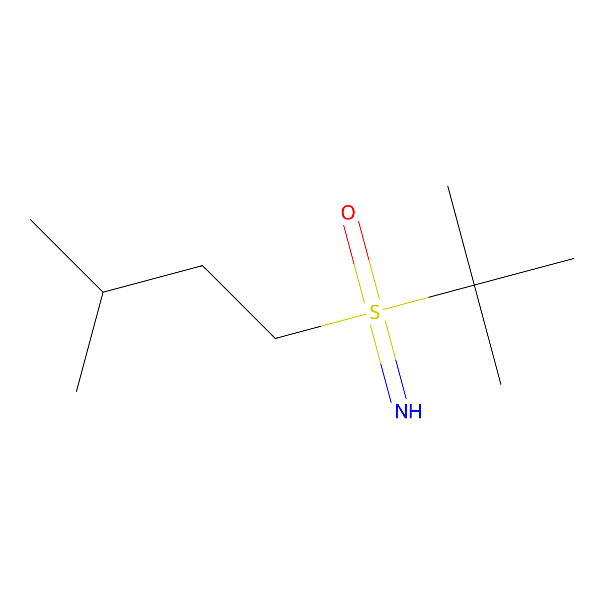 tert-Butyl(imino)(3-methylbutyl)-lambda6-sulfanone molecular structure, CAS 2060037-93-4