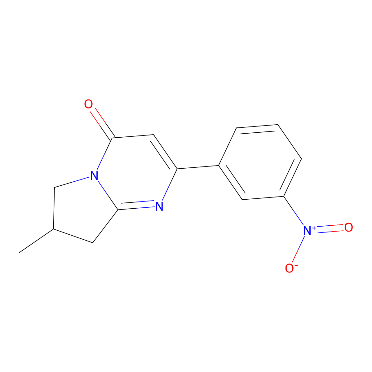 7-Methyl-2-(3-nitrophenyl)-4H,6H,7H,8H-pyrrolo[1,2-a]pyrimidin-4-one molecular structure, CAS 2060037-97-8