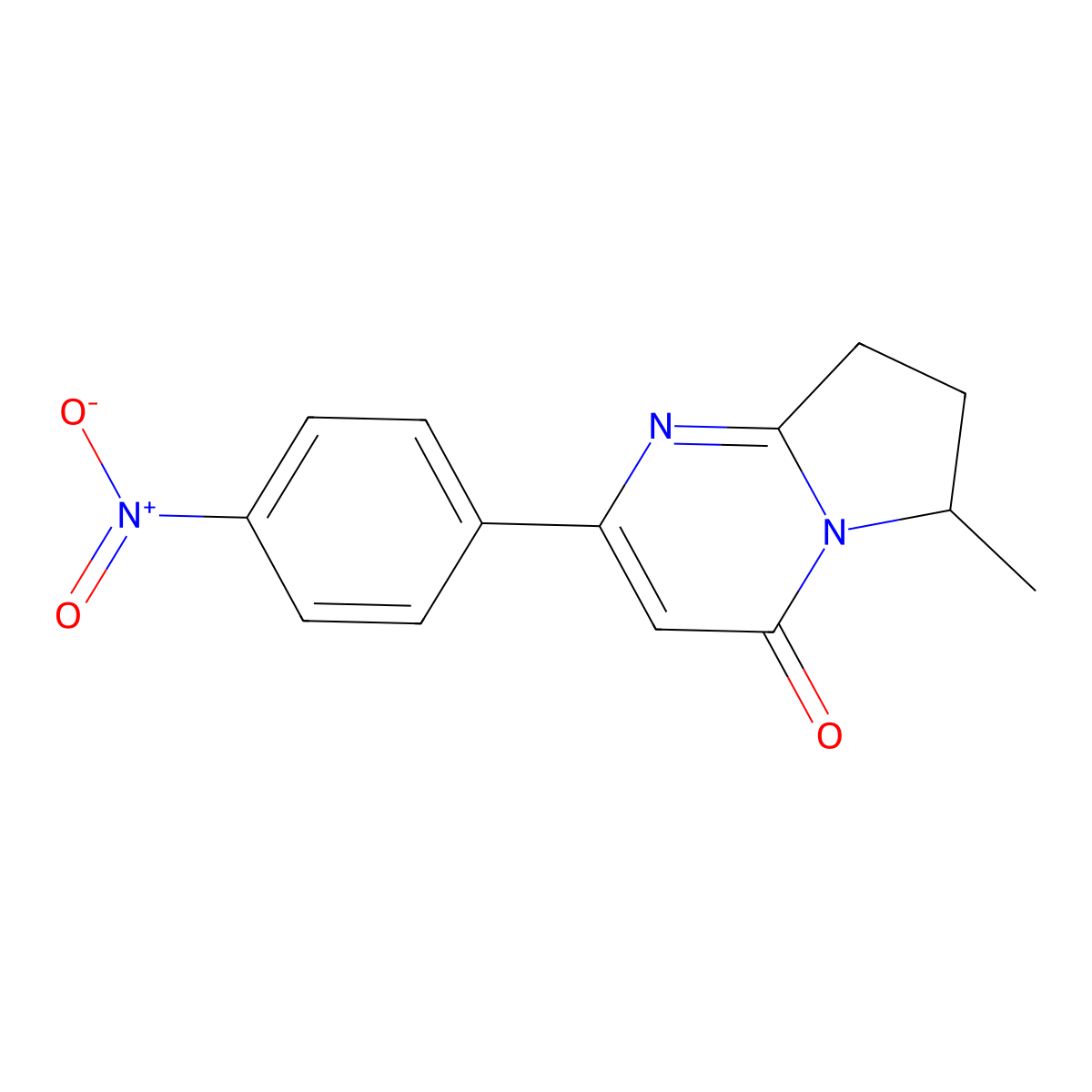 6-Methyl-2-(4-nitrophenyl)-4H,6H,7H,8H-pyrrolo[1,2-a]pyrimidin-4-one molecular structure, CAS 2060038-02-8