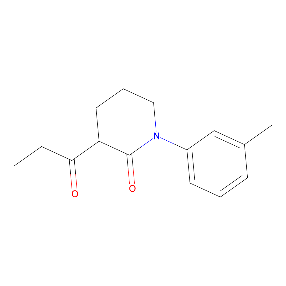 1-(3-Methylphenyl)-3-propanoylpiperidin-2-one molecular structure, CAS 2060038-11-9