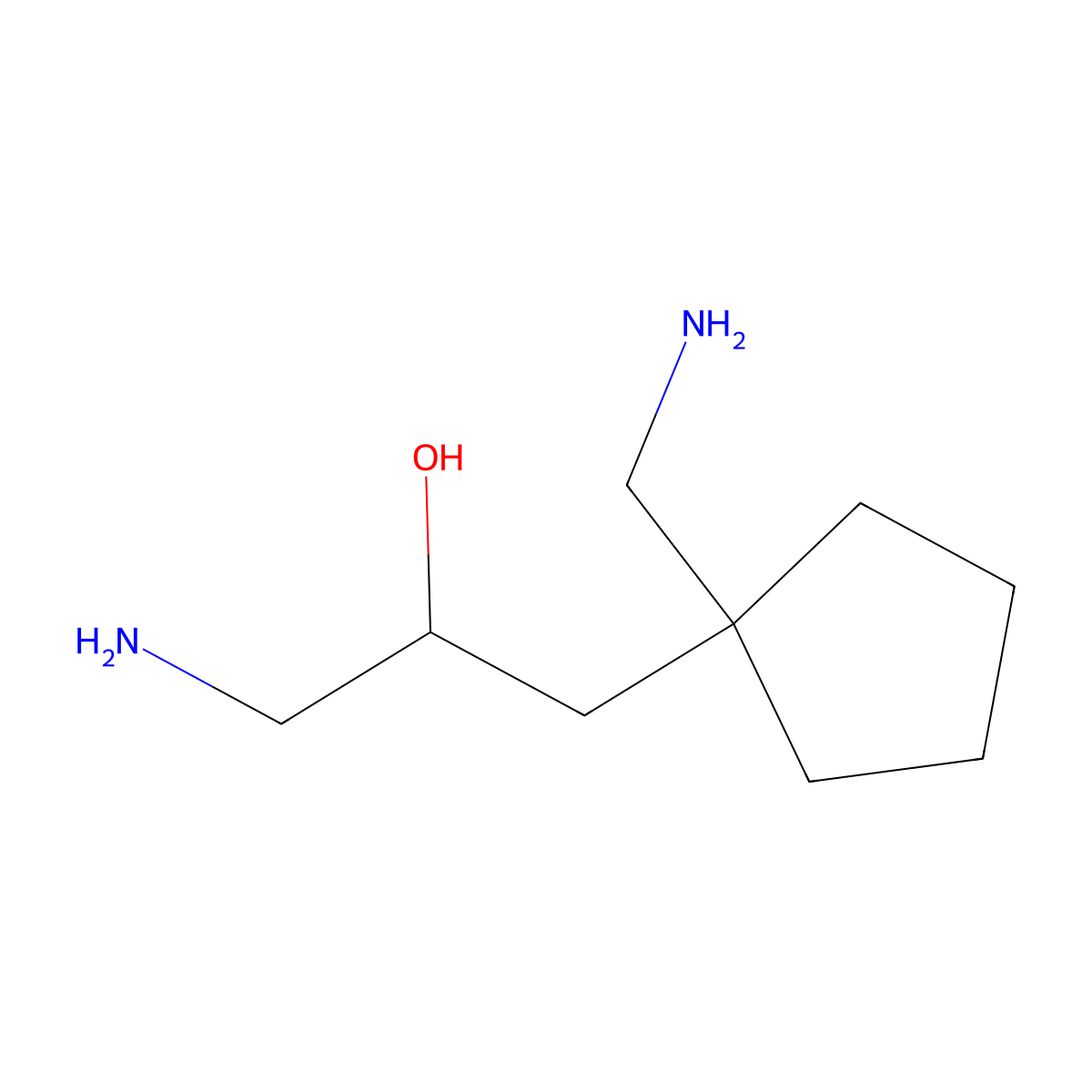 1-Amino-3-[1-(aminomethyl)cyclopentyl]propan-2-ol molecular structure, CAS 2060038-25-5
