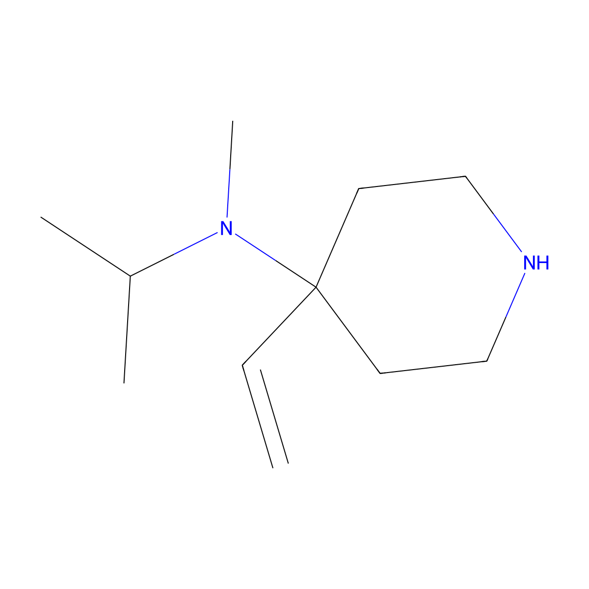 4-Ethenyl-N-methyl-N-(propan-2-yl)piperidin-4-amine molecular structure, CAS 2060038-35-7