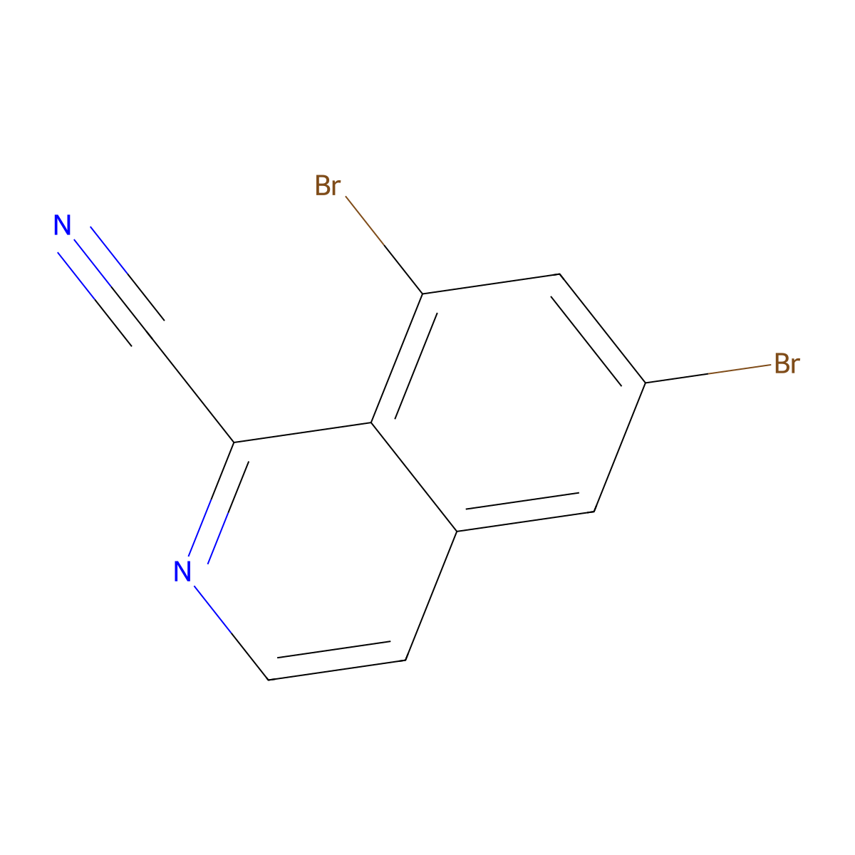 6,8-Dibromoisoquinoline-1-carbonitrile molecular structure, CAS 2060038-36-8