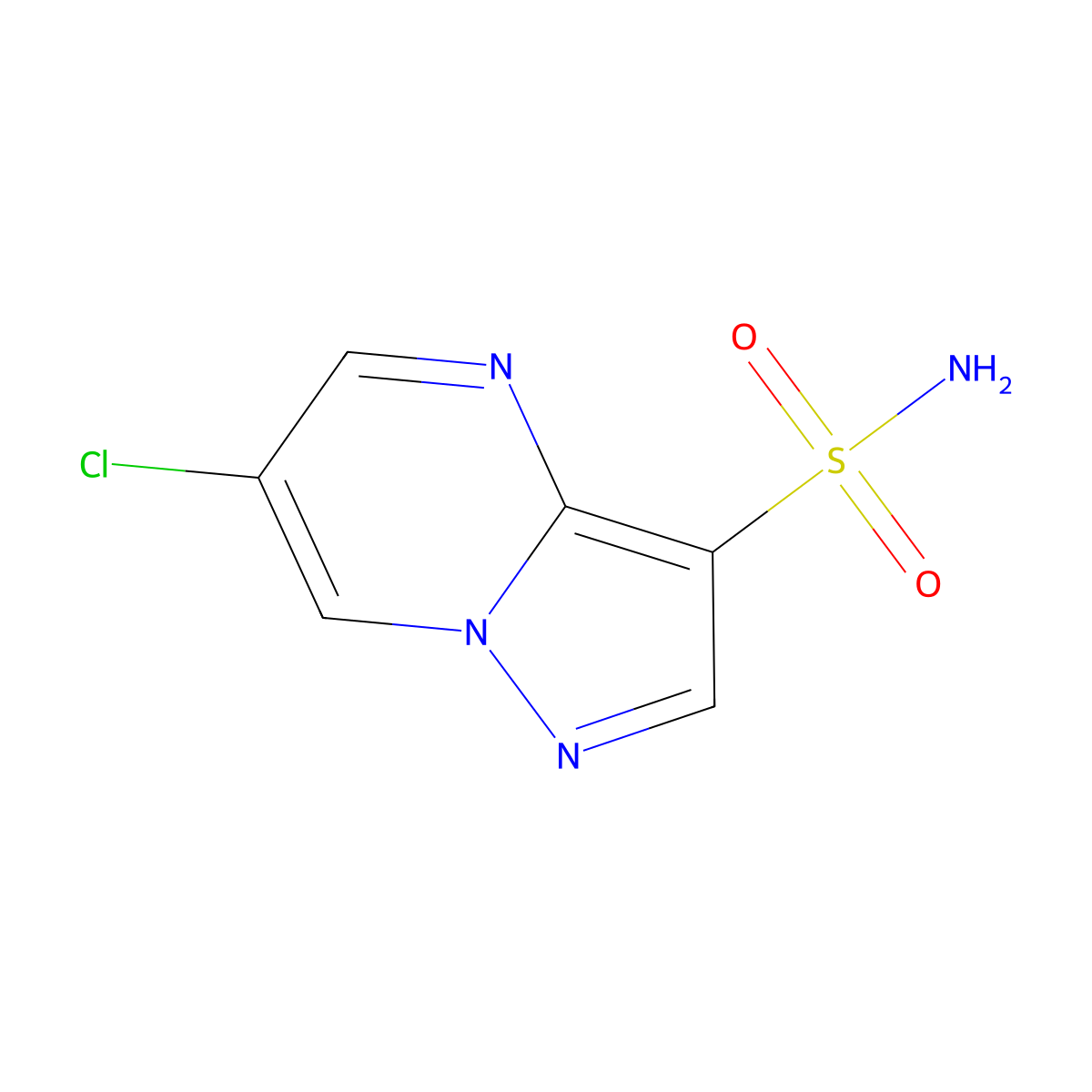 6-Chloropyrazolo[1,5-a]pyrimidine-3-sulfonamide molecular structure, CAS 2060038-40-4