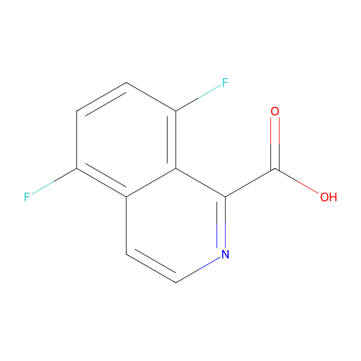 5,8-Difluoroisoquinoline-1-carboxylic acid molecular structure, CAS 2060038-52-8