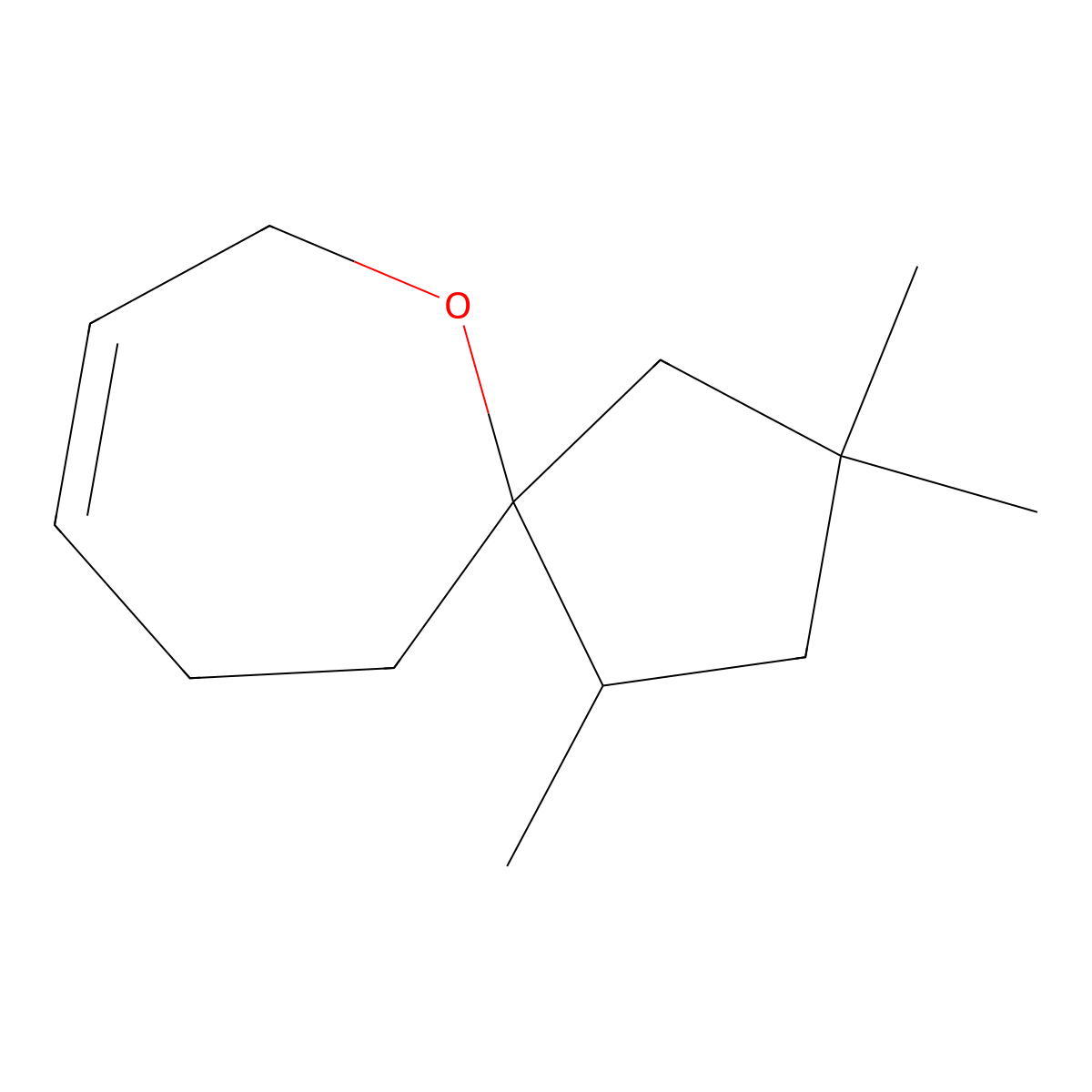 1,3,3-Trimethyl-6-oxaspiro[4.6]undec-8-ene molecular structure, CAS 2060038-57-3