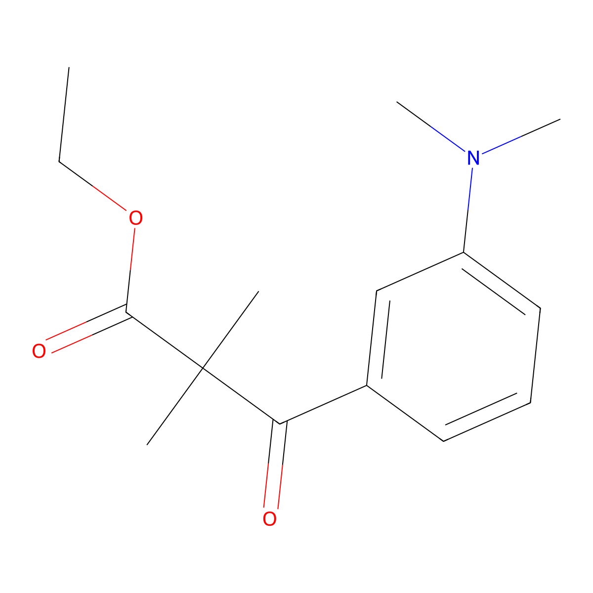 Ethyl 3-[3-(dimethylamino)phenyl]-2,2-dimethyl-3-oxopropanoate molecular structure, CAS 2060038-69-7