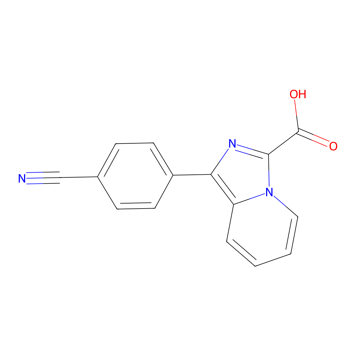 1-(4-Cyanophenyl)imidazo[1,5-a]pyridine-3-carboxylic acid molecular structure, CAS 2060038-71-1