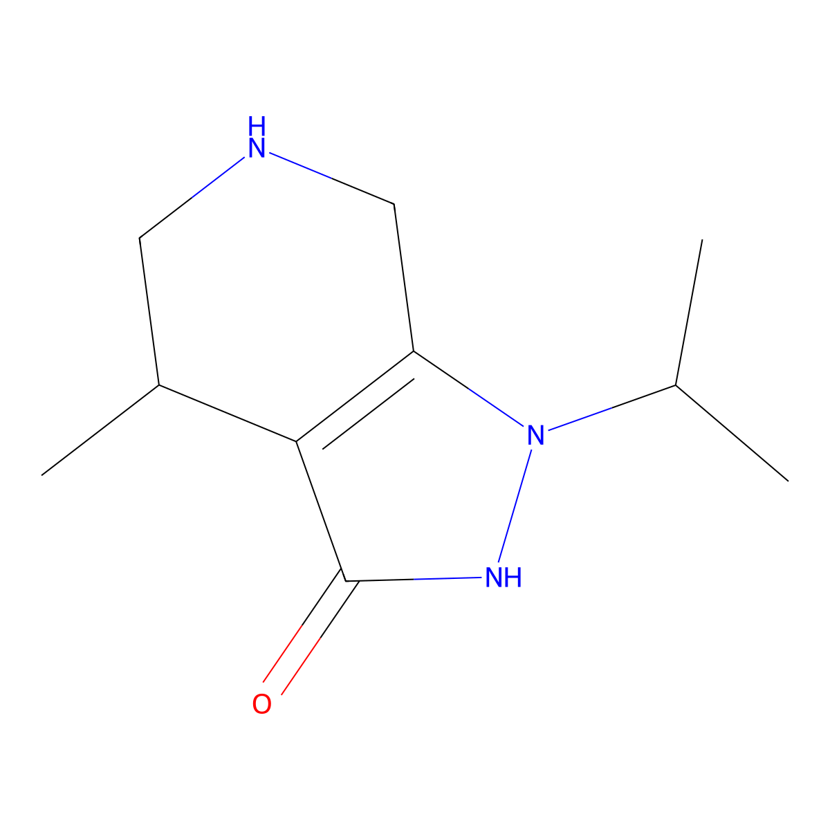 4-Methyl-1-(propan-2-yl)-1H,4H,5H,6H,7H-pyrazolo[3,4-c]pyridin-3-ol molecular structure, CAS 2060038-72-2