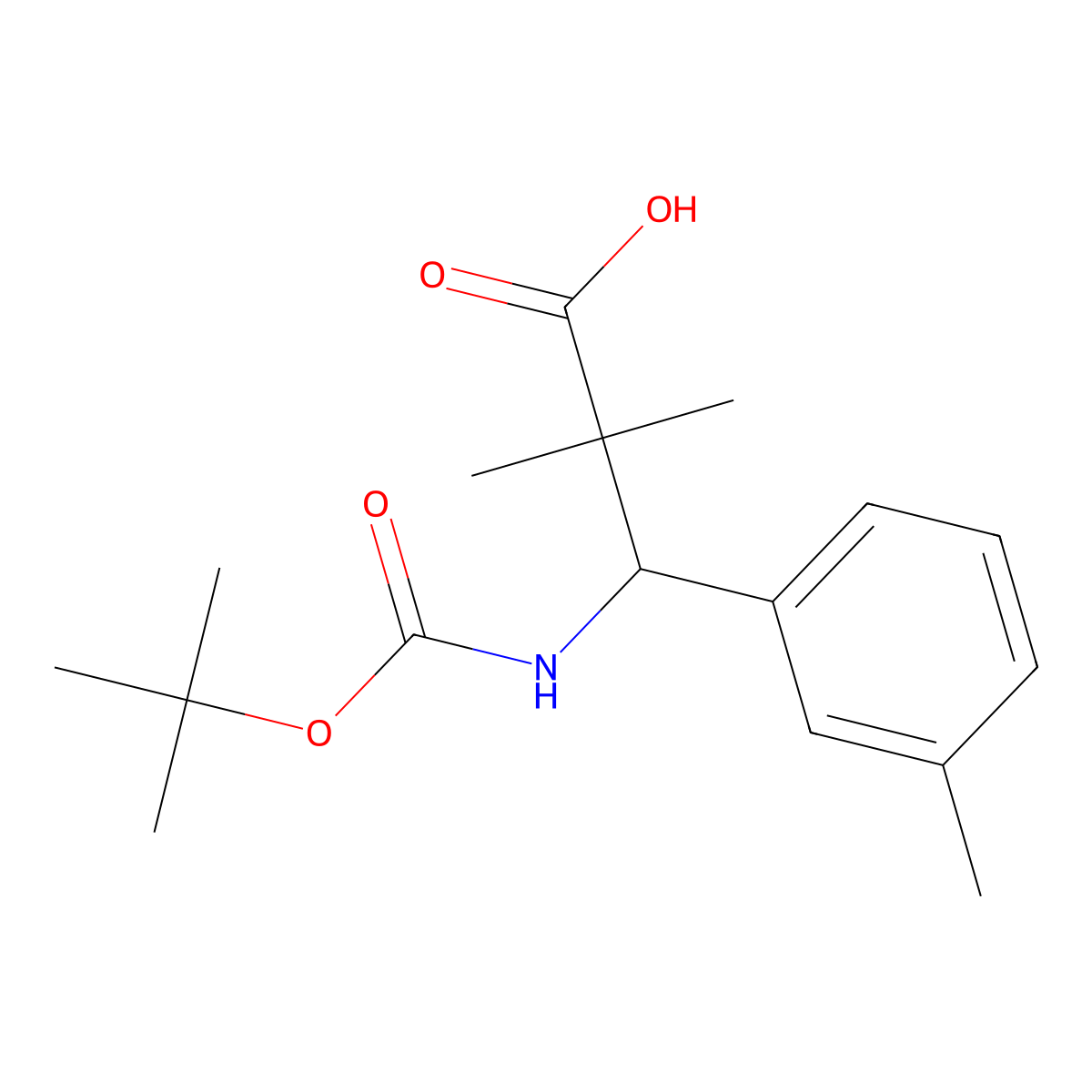 3-{[(Tert-butoxy)carbonyl]amino}-2,2-dimethyl-3-(3-methylphenyl)propanoic acid molecular structure, CAS 2060038-81-3