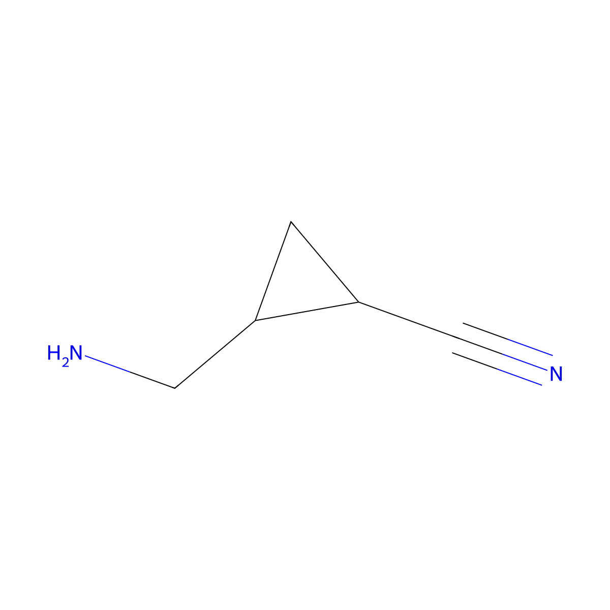 2-(Aminomethyl)cyclopropane-1-carbonitrile molecular structure, CAS 2060039-00-9