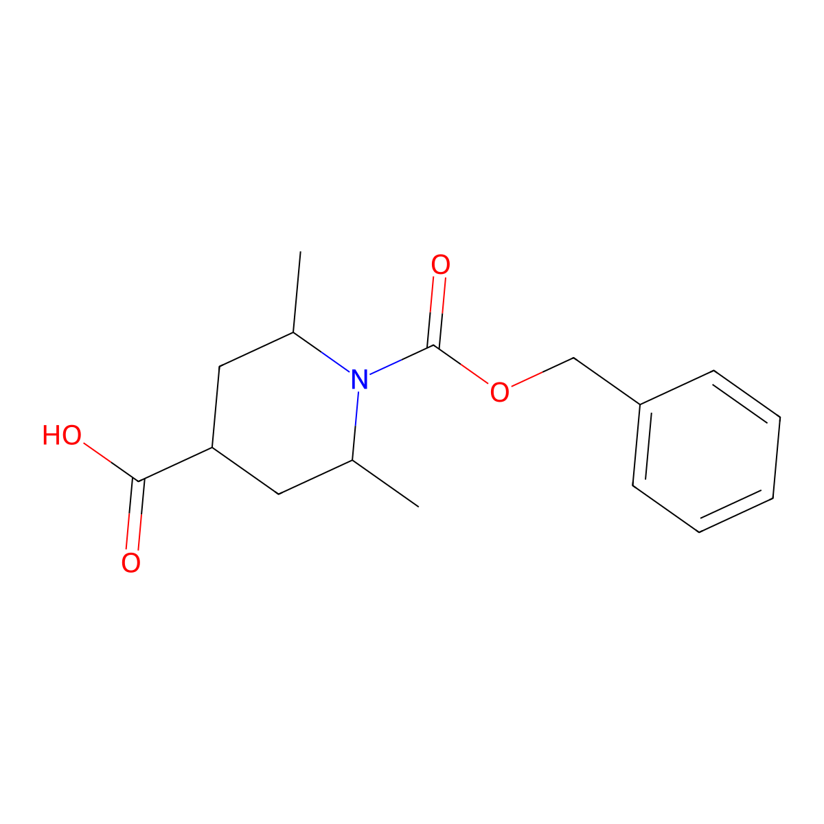 1-[(Benzyloxy)carbonyl]-2,6-dimethylpiperidine-4-carboxylic acid molecular structure, CAS 2060039-04-3