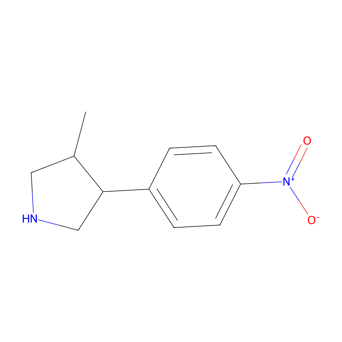 3-Methyl-4-(4-nitrophenyl)pyrrolidine molecular structure, CAS 2060039-15-6
