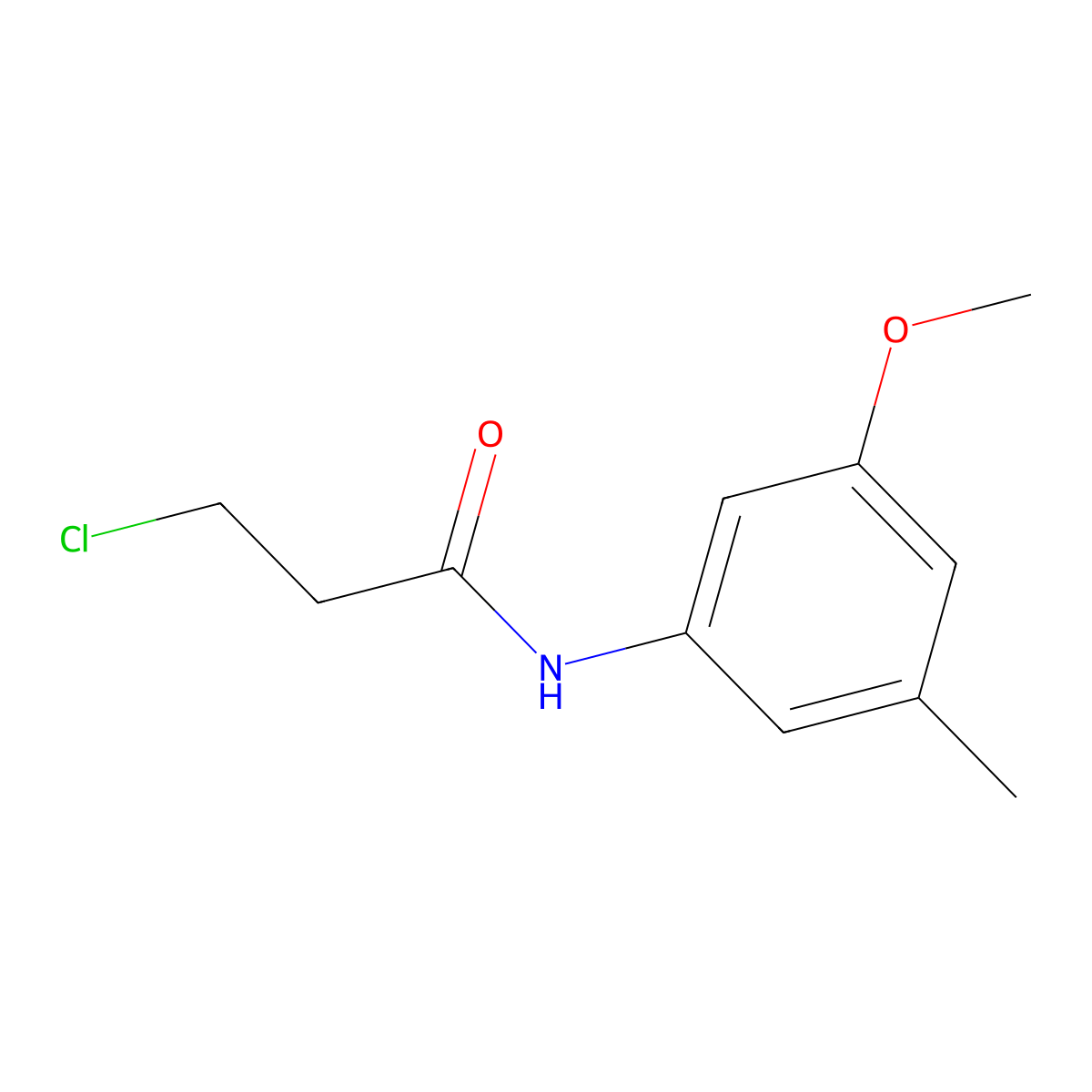 3-Chloro-N-(3-methoxy-5-methylphenyl)propanamide molecular structure, CAS 2060039-16-7