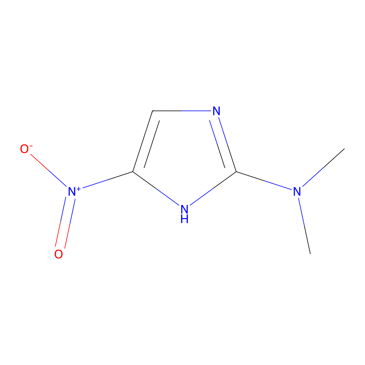 N,N-Dimethyl-4-nitro-1H-imidazol-2-amine molecular structure, CAS 2060039-22-5