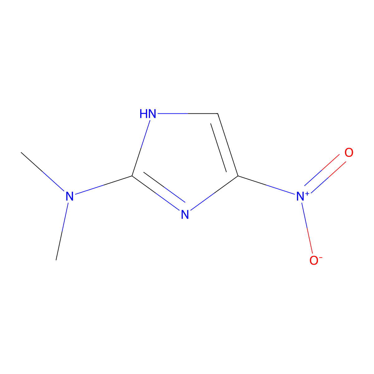 N,N-Dimethyl-4-nitro-1H-imidazol-2-amine molecular structure, CAS 2060039-22-5