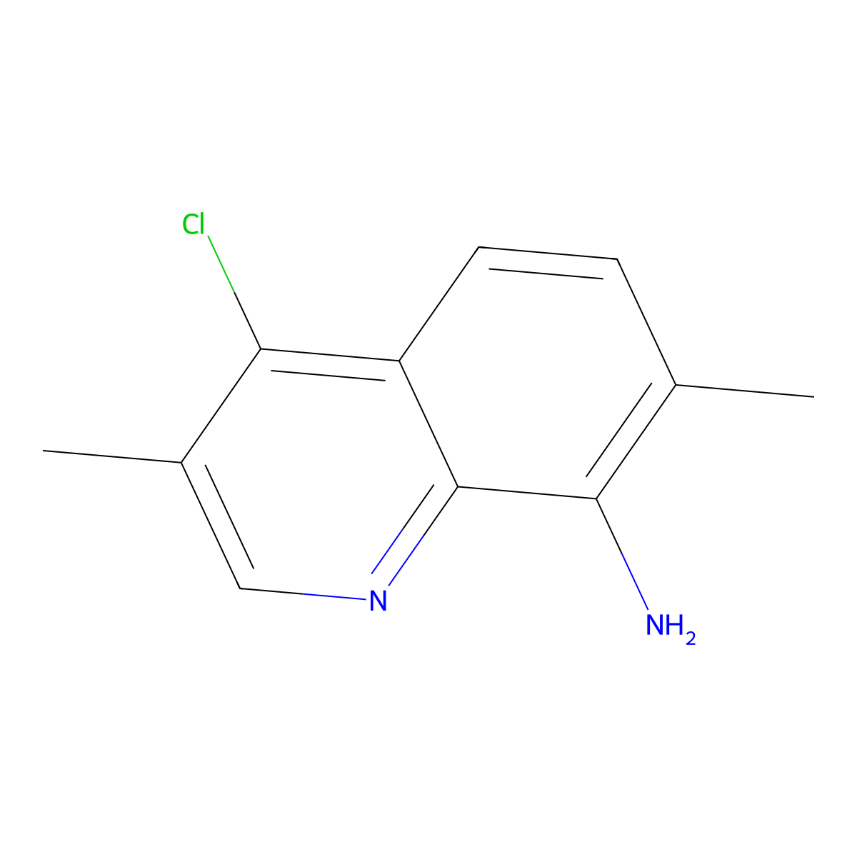 4-Chloro-3,7-dimethylquinolin-8-amine molecular structure, CAS 2060039-41-8