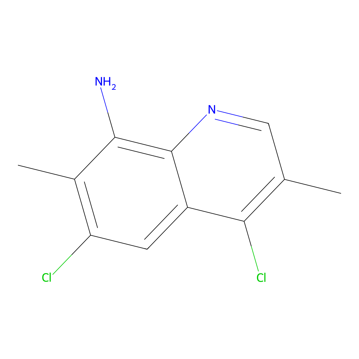 4,6-Dichloro-3,7-dimethylquinolin-8-amine molecular structure, CAS 2060039-44-1