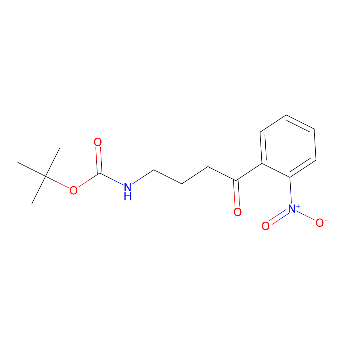 tert-Butyl N-[4-(2-nitrophenyl)-4-oxobutyl]carbamate molecular structure, CAS 2060039-56-5